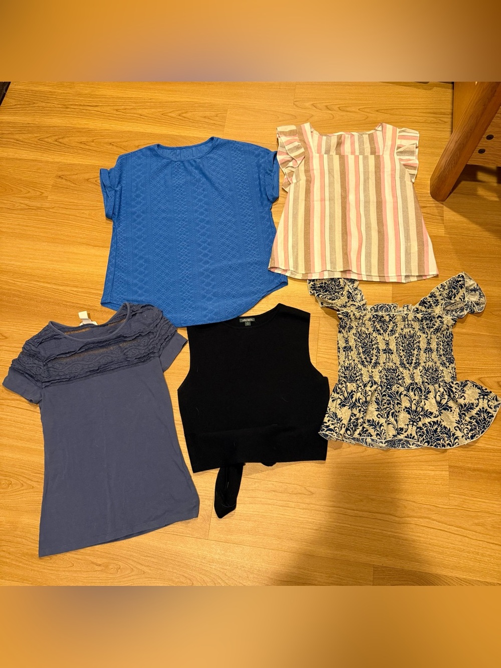 Set of 5 Work Shirts/Blouses for Summer